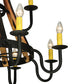 Meyda Lighting Barrel Stave 44" 12-Light 2-Tier Wrought Iron Madera Chandelier With Ivory Faux Candlelight