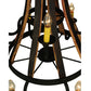 Meyda Lighting Barrel Stave 44" 12-Light 2-Tier Wrought Iron Madera Chandelier With Ivory Faux Candlelight