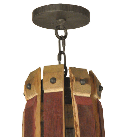 Meyda Lighting Barrel Stave 44" 8-Light Antique Iron Gate Madera Chandelier With Ivory Faux Candlelight