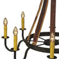 Meyda Lighting Barrel Stave 44" 8-Light Antique Iron Gate Madera Chandelier With Ivory Faux Candlelight