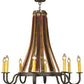 Meyda Lighting Barrel Stave 44" 8-Light Antique Iron Gate Madera Chandelier With Ivory Faux Candlelight