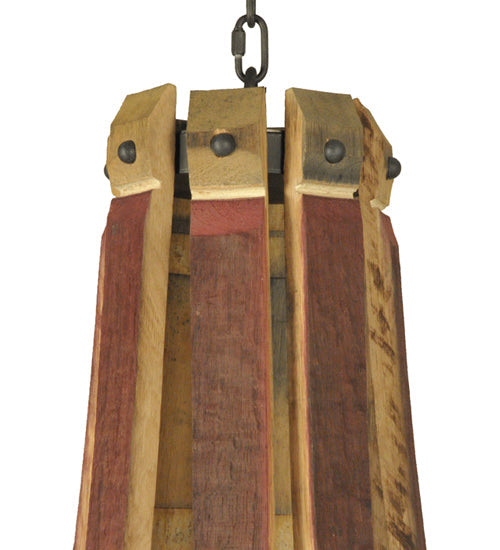 Meyda Lighting Barrel Stave 44" 8-Light Antique Iron Gate Madera Chandelier With Ivory Faux Candlelight