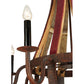 Meyda Lighting Barrel Stave 44" 8-Light Rusty Nail Metallo Chandelier With Black Faux Candlelight
