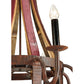 Meyda Lighting Barrel Stave 44" 8-Light Rusty Nail Metallo Chandelier With Black Faux Candlelight