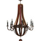 Meyda Lighting Barrel Stave 44" 8-Light Rusty Nail Metallo Chandelier With Black Faux Candlelight