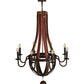 Meyda Lighting Barrel Stave 44" 8-Light Rusty Nail Metallo Chandelier With Black Faux Candlelight