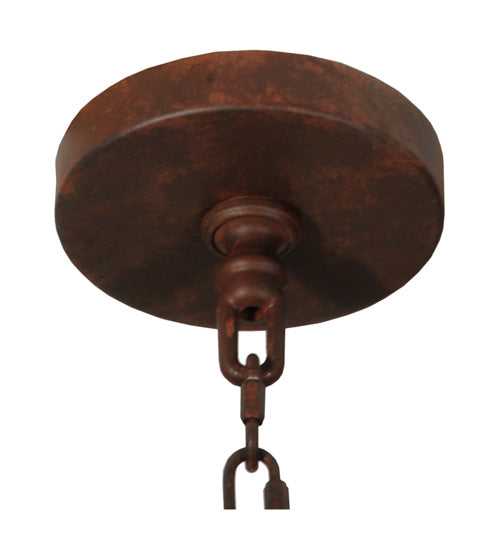 Meyda Lighting Barrel Stave 44" 8-Light Rusty Nail Metallo Chandelier With Black Faux Candlelight