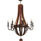 Meyda Lighting Barrel Stave 44" 8-Light Rusty Nail Metallo Chandelier With Black Faux Candlelight
