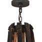 Meyda Lighting Barrel Stave 45" 8-Light Coffee Bean Madera Chandelier With Black Faux Candlelight
