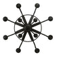 Meyda Lighting Barrel Stave 48" 12-Light 2-Tier Coffee Bean Madera Chandelier With Black Faux Candlelight