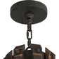 Meyda Lighting Barrel Stave 48" 12-Light 2-Tier Coffee Bean Madera Chandelier With Black Faux Candlelight