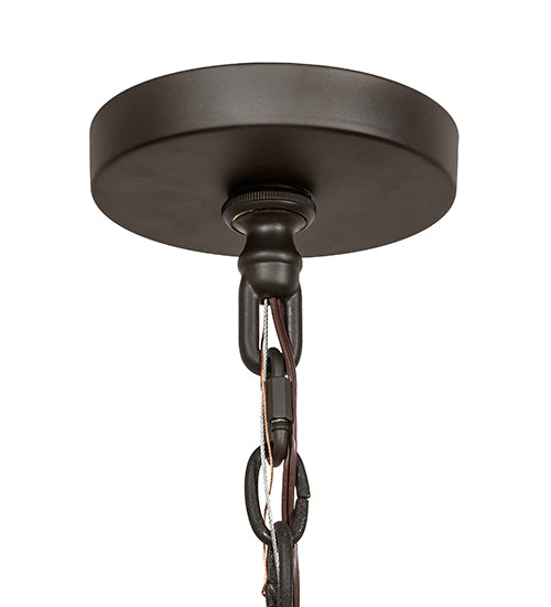 Meyda Lighting Barrel Stave 48" 12-Light 2-Tier Natural Wood & Oil Rubbed Bronze Madera Chandelier