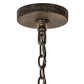 Meyda Lighting Barrel Stave 48" 8-Light Coffee Bean Madera Chandelier With Ivory Faux Candlelight