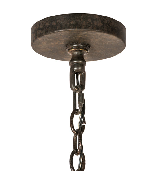 Meyda Lighting Barrel Stave 48" 8-Light Coffee Bean Madera Chandelier With Ivory Faux Candlelight
