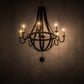 Meyda Lighting Barrel Stave 48" 8-Light Coffee Bean Madera Chandelier With Ivory Faux Candlelight