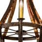 Meyda Lighting Barrel Stave 48" 8-Light Coffee Bean Madera Chandelier With Ivory Faux Candlelight