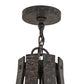 Meyda Lighting Barrel Stave 48" 8-Light Coffee Bean Metallo Chandelier With Ivory Faux Candlelight