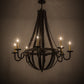Meyda Lighting Barrel Stave 48" 8-Light Coffee Bean Metallo Chandelier With Ivory Faux Candlelight