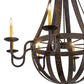 Meyda Lighting Barrel Stave 48" 8-Light Coffee Bean Metallo Chandelier With Ivory Faux Candlelight