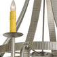 Meyda Lighting Barrel Stave 48" 8-Light Nickel Powder Coat Metallo Chandelier With Ivory Faux Candlelight