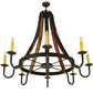 Meyda Lighting Barrel Stave 48" 8-Light Timeless Bronze Madera Chandelier With Ivory Faux Candlelight