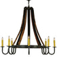 Meyda Lighting Barrel Stave 48" 8-Light Timeless Bronze Madera Chandelier With Ivory Faux Candlelight