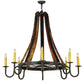 Meyda Lighting Barrel Stave 48" 8-Light Timeless Bronze Madera Chandelier With Ivory Faux Candlelight