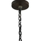 Meyda Lighting Barrel Stave 50" 8-Light Costello Black Madera Chandelier With Ivory Faux Candlelight