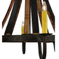 Meyda Lighting Barrel Stave 50" 8-Light Costello Black Madera Chandelier With Ivory Faux Candlelight