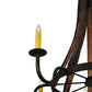 Meyda Lighting Barrel Stave 50" 8-Light Costello Black Madera Chandelier With Ivory Faux Candlelight