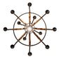 Meyda Lighting Barrel Stave 54" 13-Light Natural Wood & Costello Black Madera Chandelier With Black Faux Candlelight