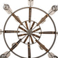 Meyda Lighting Barrel Stave 60" 12-Light 2-Tier Brushed Nickel & Charred Wood Winter Maple Chandelier With Clear & Silver Shade Glass