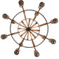 Meyda Lighting Barrel Stave 60" 12-Light 2-Tier Tyler Bronze & Natural Wood Winter Maple Chandelier
