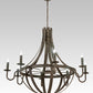 Meyda Lighting Barrel Stave 60" 8-Light Coffee Bean Metallo Chandelier