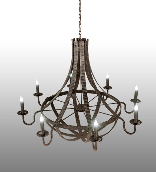 Meyda Lighting Barrel Stave 60" 8-Light Coffee Bean Metallo Chandelier