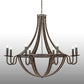Meyda Lighting Barrel Stave 60" 8-Light Coffee Bean Metallo Chandelier