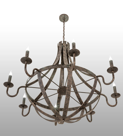 Meyda Lighting Barrel Stave 60" 8-Light Coffee Bean Metallo Chandelier