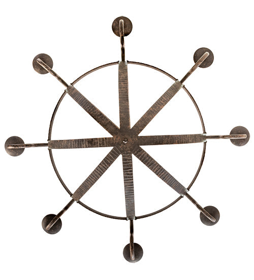 Meyda Lighting Barrel Stave 60" 8-Light Coffee Bean Metallo Chandelier