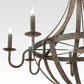 Meyda Lighting Barrel Stave 60" 8-Light Coffee Bean Metallo Chandelier