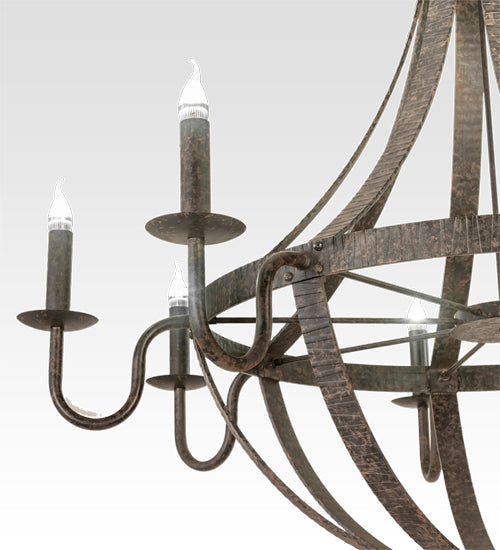 Meyda Lighting Barrel Stave 60" 8-Light Coffee Bean Metallo Chandelier