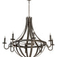 Meyda Lighting Barrel Stave 60" 8-Light Coffee Bean Metallo Chandelier