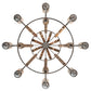 Meyda Lighting Barrel Stave 61" 12-Light 2-Tier Industrial Steel & Charred Wood Winter Maple Chandelier