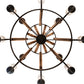 Meyda Lighting Barrel Stave 61" 12-Light Natural Wood & Golden Bronze Chandelier With Crystal Rainfall Idalight Shade