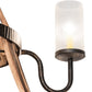 Meyda Lighting Barrel Stave 61" 12-Light Natural Wood & Golden Bronze Chandelier With Crystal Rainfall Idalight Shade
