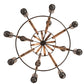 Meyda Lighting Barrel Stave 66" 12-Light 2-Tier Timeless Bronze & Charred Wood Winter Maple Chandelier