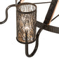 Meyda Lighting Barrel Stave 66" 12-Light 2-Tier Timeless Bronze & Charred Wood Winter Maple Chandelier