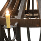Meyda Lighting Barrel Stave 72" 12-Light Timeless Bronze Metallo Chandelier With Ivory Faux Candlelight