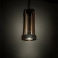 Meyda Lighting Barrel Stave 8" LED Natural Wood & Oil Rubbed Bronze Pendant Light