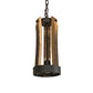 Meyda Lighting Barrel Stave 8" LED Natural Wood & Oil Rubbed Bronze Pendant Light