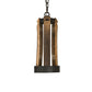 Meyda Lighting Barrel Stave 8" LED Natural Wood & Oil Rubbed Bronze Pendant Light